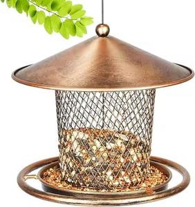 Comedero para pájaros de diseño cuadrado de inspiración antigua, moderno y ecológico, suministro de agua de hierro para loros, tarifa al por mayor para oasis de patio trasero - Product Image 5