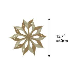 Vente en gros de décorations en papier nid d'abeille de Noël Fournitures de fête plates pour les arts et les occasions - Product Image 5