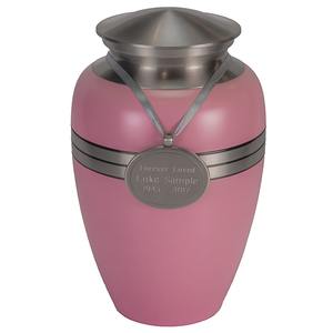 Urna Funeraria Rosa para Cenizas de Adulto, Diseño Tradicional de Tres Líneas, Recuerdo Conmemorativo, Accesorios para Entierro - Product Image 1