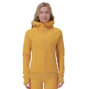 Tout nouveau sweat à capuche zippé épais pour femmes d'hiver pour Fitness Yoga course et exercice col à capuche avec décoration à paillettes - Product Image 3