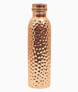Mini Botella de Cobre Hecha a Mano, Diseño de Logotipo en Cobre Puro, Excelente para Gimnasio, Bebida Directa, Estilo Indio con Hojas Impresas, la Mejor Botella Elegante - Product Image 5