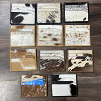 Vente chaude De Luxe À La Main Personnalisé En Cuir De Vachette Plat Carte Poche Durable En Cuir Véritable Titulaires De La Carte De Crédit pour Unisexe