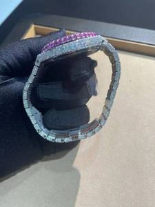 Reloj BOJ A.P.60 de Primera Clase con Esfera Redonda Rosa, Movimiento Automático, Diamantes VVS y Moissanita para Hombre, Reloj de Lujo a Bajo Precio - Product Image 4