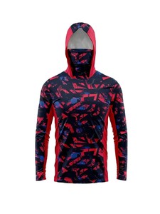 Chemise de pêche à manches longues pour homme, impression par transfert thermique, séchage rapide, UPF 50, vêtements d'extérieur, couleur unie, 100% polyester, pull-over - Product Image 1