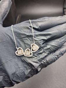 Collier avec pendentif lettre initiale, diamant taillé en forme de cœur romantique, bijoux de mariage certifiés en argent 925 plaqué pour femmes - Product Image 5