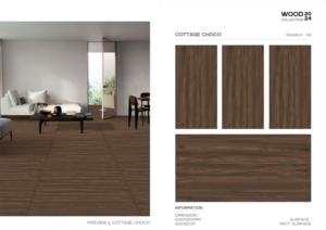 กระเบื้องพอร์ซเลนเนื้อแมตต์สีธรรมชาติ ขนาด 60x120 ซม. สำหรับปูพื้นและผนังภายในบ้านและอาคารพาณิชย์สมัยใหม่ - Product Image 2