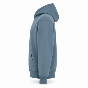 Sudadera con Capucha Premium Azul Polvoriento sin Cordones, Unisex, de Algodón Grueso, con Bolsillo Canguro, Estilo Urbano Personalizado para Hombre - Product Image 5