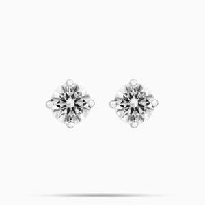 925 <b>Sterling</b> <b>Silver</b> Round Cut Moissanite <b>Stud</b> Earrings VVS1 D Color Diamond Earrings For Women - Product Image 2