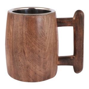 Chope à bière rustique en bois - Product Image 1
