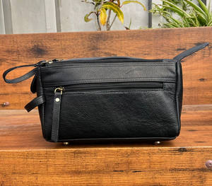 Nouvelle mode grande capacité Portable stockage maquillage sac véritable cuir de vachette voyage trousse de toilette multi-fonction sac cosmétique - Product Image 3