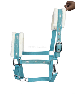 Haute qualité anglais selle cheval harnais d'équitation doux rembourré PP licou fausse fourrure rembourrage Durable Nylon équestre licou - Product Image 4