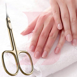 Últimas tijeras profesionales para uñas chapadas en oro, cortacutículas de precisión con mango ergonómico para cuidado personal - Product Image 2