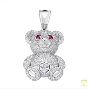 Luxury Cartoon Jewelry Pendant With High Polish Finish And VVS Moissanite Diamond Stones - Product Image 2