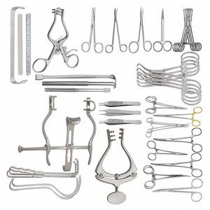 Juego de 108 Instrumentos Quirúrgicos Veterinarios para Laparotomía, Certificado CE, Manual, Acero Inoxidable, Reutilizable, Clase I - Product Image 1