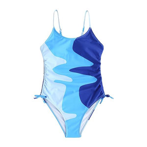 Maillot de bain femme confortable en tissu uni respirant, fabriqué en spandex/polyester, maillot de bain sans couture - Product Image 1
