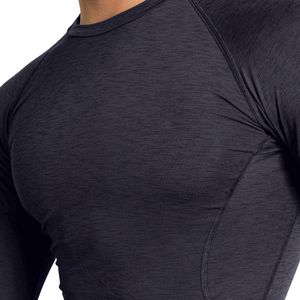 T-shirt de compression ajusté pour homme, personnalisable, séchage rapide, pour musculation, fitness, entraînement en salle de sport, OEM - Product Image 2