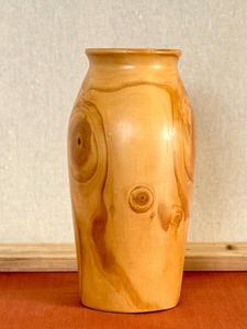 Jarrón de Madera Tallado a Mano, Jarrón de Pino de Madera Torneado a Mano, Firmado - Product Image 2