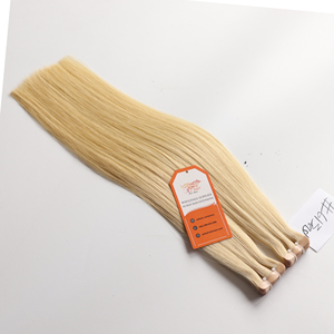 Personnalisation gratuite de la couleur des extensions de cheveux de bande cheveux humains Remy cuticule aligné ultra mince bandes de longue durée prix de gros - Product Image 2