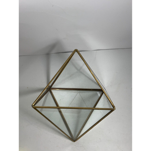 Wholesale Unique Design Mini Glass Terrarium with Black Metal Frame for Wall Hanging Home Decorations Golden Frame In Low Price - Product Image 3