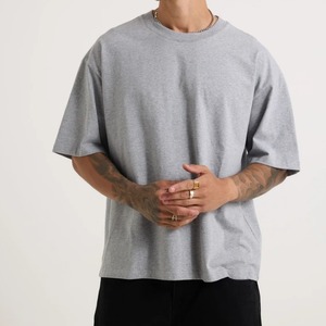 Camisetas de Hombre al por Mayor, de Alta Calidad, Color Gris Jaspeado, Transpirables, de Secado Rápido, Antiarrugas, Corte Regular, 100% Algodón - Product Image 5