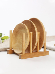 Assiettes de cuisine classiques en bois poli, écologiques, faites à la main, durables, motif personnalisé, compatibles lave-vaisselle et micro-ondes - Product Image 3