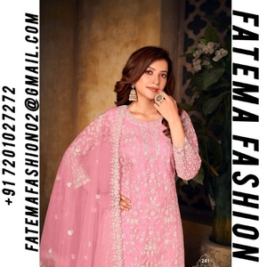 ชุดสูท salwar kameez dupatta อินเดียสำหรับผู้หญิงชุดผ้าไหมปักลายสำหรับผู้หญิง - Product Image 2