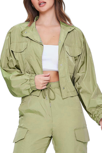 Breathable Tracksuit Women 2 Piece Quick Dry <b>Zipper</b> <b>Jacket</b> Crop Top Pants Luxury Outfits windbreak Lightweight Set Tracksuit - Product Image 5