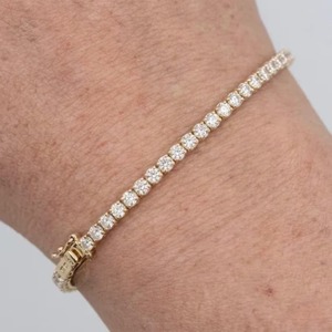 Premium Quality Handmade Moissanite Bangles 925 Silver Designer <b>Bracelet</b> for Bridal Jewelry Collection Available For Sale - Product Image 1