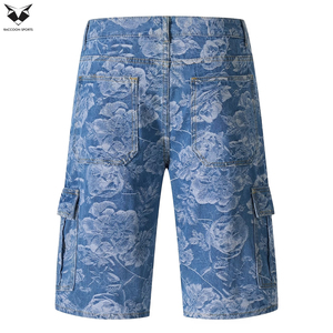 Shorts en jean pour hommes, style unique haut de gamme, nouvelle collection, coupe ample, streetwear, logo personnalisé disponible, vente en gros - Product Image 3