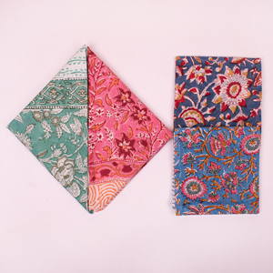 Summer Authentic Jaipur Hand Block Printed Bandana Natural Dyed 53X53CM Cotton Scarf Traditional Woodblock Print Square Fashion - Product Image 4