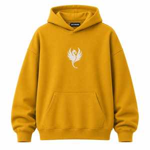 เสื้อฮู้ดดี้ผ้าฟลีซแบบโอเวอร์ไซส์สำหรับฤดูหนาว  ปักโลโก้ตามสั่ง  ลายฟีนิกซ์  สำหรับทั้งชายและหญิง - Product Image 4