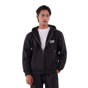 Sweat à capuche zippé noir personnalisé avec logo pour femme, en molleton épais, ensemble de survêtement streetwear, vente en gros - Product Image 6