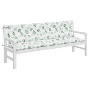 Juego de 2 Cojines para Banco de Jardín con Diseño de Hojas, 100% Poliéster, Elegantes Almohadas para Muebles de Patio - Product Image 3
