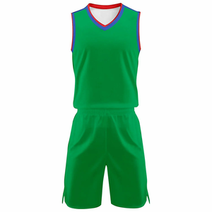 Ensemble d'uniformes de basketball personnalisés par sublimation pour hommes et jeunes, maillots et shorts d'entraînement en tissu mesh respirant, haute qualité - Product Image 3