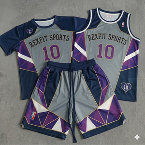 Conjunto de Pantalones Cortos y Camiseta de Baloncesto Bordados Personalizados, Uniforme Deportivo de Malla Suave de Secado Rápido para Hombre - Product Image 2