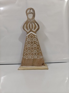 Ángeles de madera, estatuas de madera, figuras de madera - Product Image 6