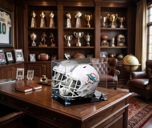 Boîte de présentation pour casque de football en acrylique transparente, taille réelle, en lucite - Product Image 5