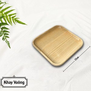Plateau carré en chêne artisanal et écologique - Design rustique minimaliste, qualité alimentaire, plateau utilitaire de qualité commerciale pour la restauration - Product Image 6