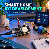 Carte de développement IoT ESP32-C6-WROOM-1 N8 N16 WiFi 6 BT 5 LE 160 MHz RISC-V Type-C avec connecteurs à broches optionnels ESP32-C6-DEV-KIT-N8