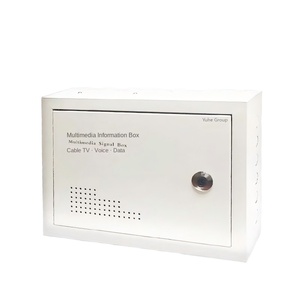 White Powder Coated Steel Distribution Box IP54 Electrical Enclosure Multimedia Protection Cabinet - Product Image 6