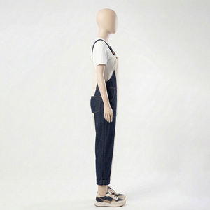 Mono casual de tirantes para mujer, 100% algodón, estilo veraniego, largo hasta la rodilla, con peto, de moda, novedad. - Product Image 4