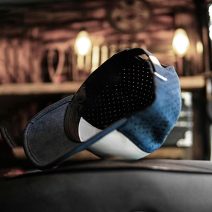 Custom 5 Panel <b>Waterproof</b> <b>Golf</b> Baseball <b>Hat</b> Vietnam Manufacturer 3D Embroidery Logo Laser Cut Hole Two Tones Color 100% Acrylic - Product Image 5