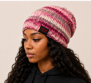 2026 Custom Length Warm <b>Wool</b> Blend Slouchy Handmade Jacquard Knit <b>Beanie</b> with Custom Logo Applique for Women-Casual & Sports Use - Product Image 1