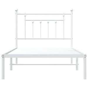 โครงเตียงเหล็กเคลือบผงสีขาวแบบเตียงคู่รูปทรงสี่เหลี่ยมผืนผ้า - Product Image 6