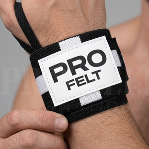 Black White Color Custom Design Weightlifting Wrist Wraps Thumb Loop Cotton Elastic Support for Powerlifting Deadlifting <b>Straps</b> - Product Image 4
