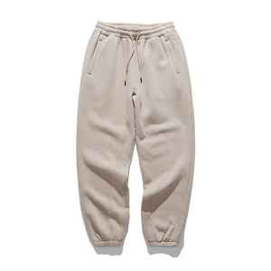Pantalon de survêtement pour homme, couleur turquoise, taille élastique, cordon de serrage, décontracté, poches latérales, coton mi-lourd, pour l'automne - Product Image 3
