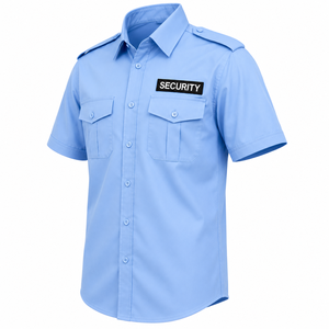 Custom Short Sleeve Cotton Polyester Summer Polo Uniform <b>Shirt</b> Solid Color Button Workwear <b>Epaulet</b> Pocket Corporate Property - Product Image 4