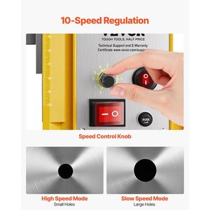 Trapano Magnetico Portatile Elettrico 1400W, 2 Diametri di Foratura, 2922 Lbf, 0-750 RPM, Velocità Variabile, Utensile 2-in-1 - Product Image 4