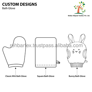 Guante de Baño de Felpa 100% Algodón, Suave y Absorbente, Exfoliante, Amigable con la Piel, de Secado Rápido, con Logotipo Personalizado OEM ODM, para Uso en Casa y Spa - Product Image 6
