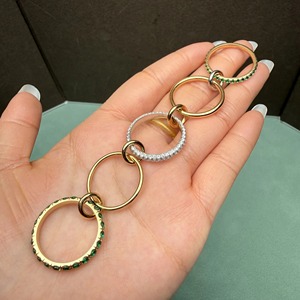 Luxury Diamond Stackable <b>Rings</b> Women's Everyday Wear Jewelry Round Brilliant Stones - Product Image 2